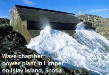 2000年に建てスコットランド南部のアイラ島のリンペットの波動室発電所は、24時間の昼と
                夜の電力を生成