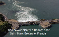tide power
              station "La Rance" near Saint Malo in Bretagne
              in France