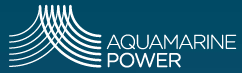 El logotipo
                                    de la empresa "Aquamarine
                                    Power" de Edinburgh que produce
                                    la central elctrica de olas
                                    "Ostra"
                                    ("Oyster")