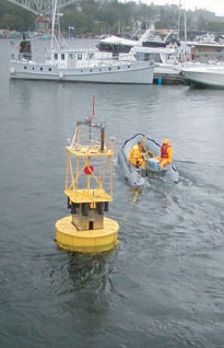 Boue de force lectrique d'OPT
                                durant un test dans un port  Seattle