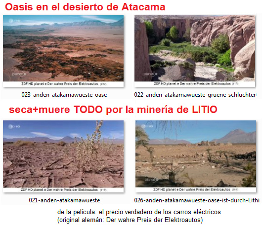 Salar de Atacama en Chile, oasis
                          seca+muere x la minera criminal del litio
