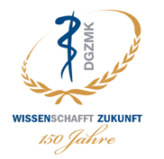 Deutsche Gesellschaft fr
                            Zahn-, Mund- und Kieferheilkunde, Logo einer
                            Giftgesellschaft aus Dsseldorf, die Amalgam
                            bis heute nicht verbietet (2009)
