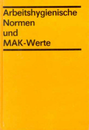 Gerhard Schulz u.a.: Buch mit den
                            MAK-Werten ("maximale
                            Arbeitssplatzkonzentration")