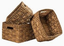Baskets of coconut fiber mesh