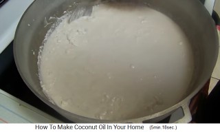 The coconut cream becomes liquid