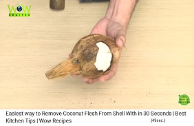 then the coconut is stroked with a hammer 02