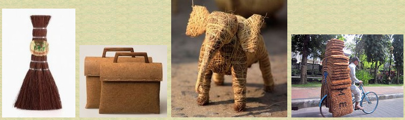 Produkte
                              aus Kokosfaser (Kokosbast)