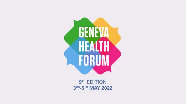 Gesundheitsforum in Genf 2022 ohne Masken
                    - Logo