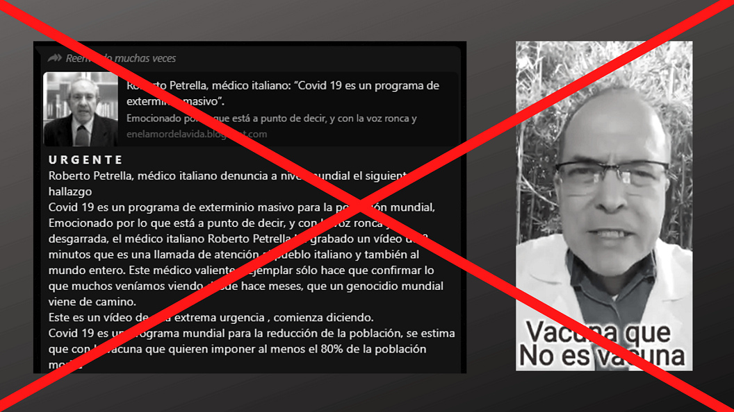 Advertencia del Dr. Petrella que la vacuna es
                    tóxica para eliminar la humanidad