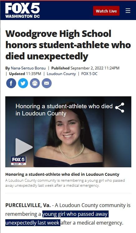 SCHLANGENGIFTimpfmord in Woodgrove
                  ("USA"): Gymnasiastin mit ca. 18 weg