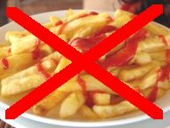 Papas fritas con ketchup
                            prohibido cuando se quiere bajar el peso