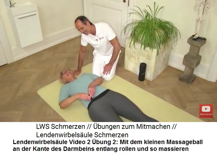 Bauchbereich entspannen: Der kleine Massageball
                  macht eine Tour Schambein-Oberkante - Darmbein -
                  Rippenbogen hoch