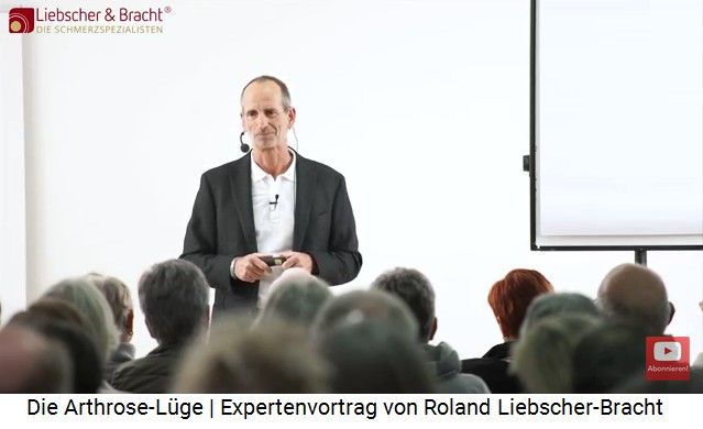 Pionier Roland Liebscher
                    beim Vortrag, 30 Jahre Forschung haben ihn zum
                    Schmerzspezialisten durch einfache bungen gemacht