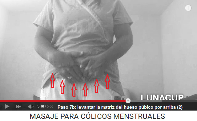Clicos menstruales paso7b: levantar la
                    matriz del hueso pbico por arriba (2)