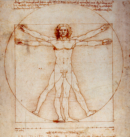 Leonardo da Vinci, der "vitruvianische
                Mensch"