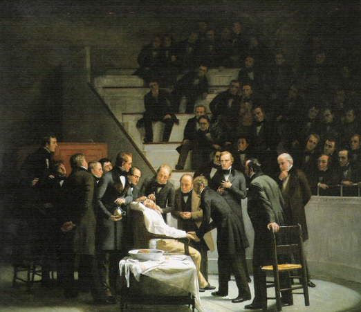 Operacin con anestesia con
                ter, 1846 en Boston en Massachusetts