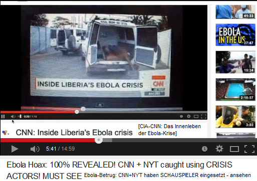 Liberia-Flschung:
                            Offener Krankenwagen ohne Personal mit 2
                            falschen Ebola-Patienten