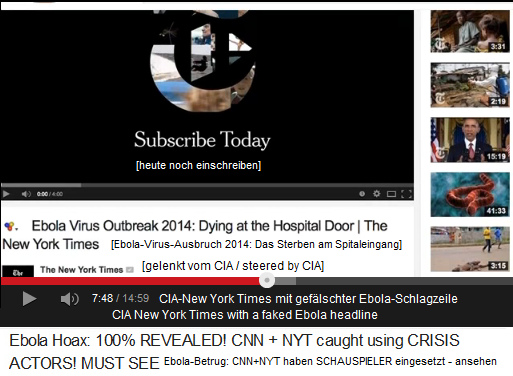 Die CIA-New York
                            Times mit der geflschten Ebola-Schlagzeile
