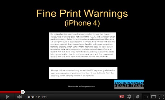 Die
                  i-Phone-Warnung: mit 15 mm Abstand vom Krper tragen