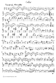 Pleyel: Geigenduo op.8 Nr.1, zweiter Satz
                          (Tempo di Menuetto), Cellobegleitung (Seite
                          3)
