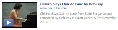 Debussy: Mondlicht (clair de lune),
                              gespielt von Chihiro