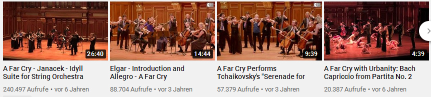 Streichorchester A Far Cry (Boston)
                                - YouTube-Kanal