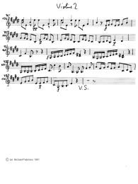 Bach: concert for violin E major,
                                first part (Allegro) violin tutti part
                                (page 2)