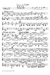 Briot: ballet scenes (Scnes de
                              ballet) for violin and piano, violin tutti
                              part (page 1)