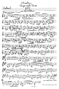 Brahms: Hungarian dance No. 2
                              (Allegro non assai), violin tutti part