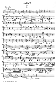Dvorak: sonatina for violin and
                              piano, third part (Scherzo: violin tutti
                              part (page 5)