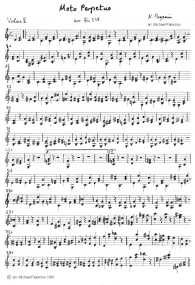 Paganini: Perpetuum Mobile, violin
                              tutti part (page 1)