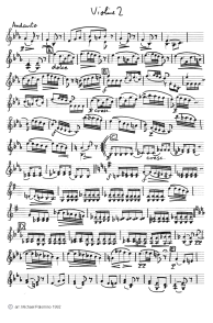 Schubert: sonatina for violin and
                              piano No. 3, second part (Andante), violin
                              tutti part (page 4)