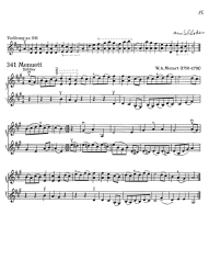 Seite 16: Wolfgang Amadeus Mozart, ein
                            Menuett mit ein paar Doppelgriffen mit
                            Lehrerbegleitung, dazu eine Vorbung von
                            Schloder