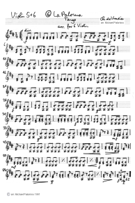 Vradier: Tango "La Paloma"
                          ("Die Taube"), Violine 5 und 6