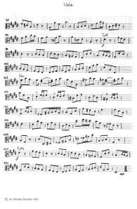 Bach: violin concert E major, third part
                        (Allegro assai), viola tutti part (page 9)