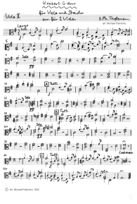 Telemann: concerto for viola G major,
                          first part (Largo), viola tutti part (page 1)