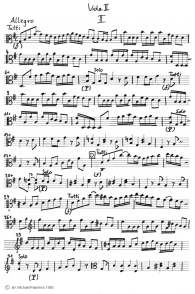 Telemann: concerto for viola G major,
                          second part (Allegro), viola tutti part (page
                          2)