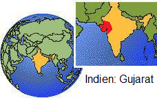Karte
                        von Indien mit Gujarat