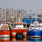 Dover:
                  Der Hafen ist mit Fischerbooten blockiert, 15. April
                  2009
