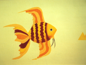 Gelb-roter Fisch,
              Jugendherberge Figino (1993)
