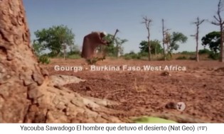 Yacouba Sadabogo
                        hackt in seinem Dorf Gourga ein Loch in den
                        harten Wstenboden - Burkina Faso, Westafrika