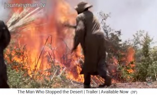 Gegner von Yacouba Sadabogo brennen 10 Acres
                    Ernte und neu gepflanzten Wald ab (Filmdarstellung)