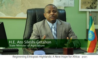 El Ministro de Agricultura
                      de Etiopa Sileshi Getahun