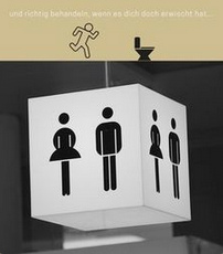 Simbolo della toilette doppia, la diarrea