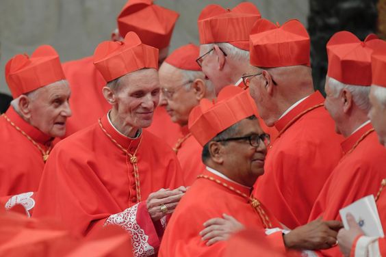 Gay priests of the
                      criminal-gay Vatican 01 in red clothes