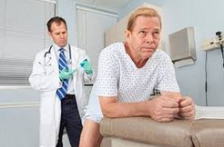 Proctologist
                with a patient