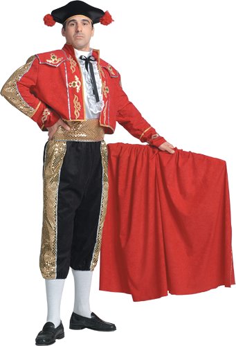 Torrero in goldbesetzter
                        "Uniform" mit rotem Tuch