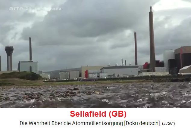 The Sellafield nuclear waste
                  recycling plant, general view