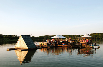 Raft 07 as a culture
                              raft with music events in Lychen,
                              Brandenburg, Germany