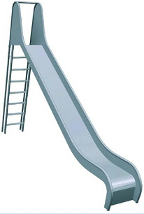 Slide with ladder and
                            with a flat end
